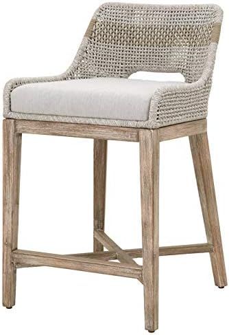MAKLAINE 26" Interwoven Counter Stool in Natural Gray and White | Amazon (US)