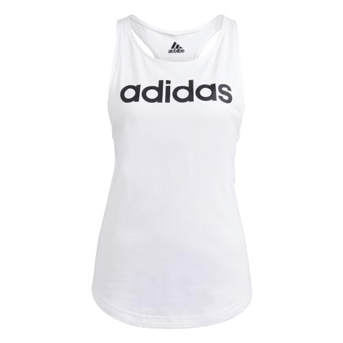 adidas womens Essentials Loose Logo Tank Top Shirt, White/Black, X-Large US | Amazon (US)