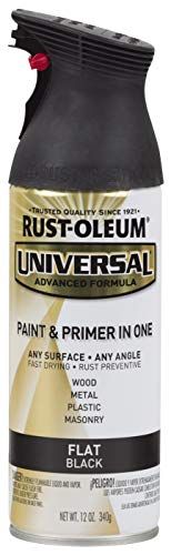 Rust-Oleum 245198 Universal Enamel Spray Paint, 12 Ounce (Pack of 1), Flat Black, 11 Fl Oz | Amazon (US)