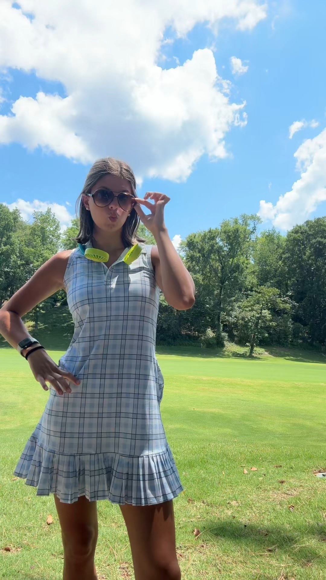 Tennis dress from TJ Maxx brand is Laura Ashley! Wearing size XS perfect for golfing in the heat it’s breathable and the biker shorts aren’t built in which is nice!

#LTKStyleTip #LTKFindsUnder50 #LTKSaleAlert