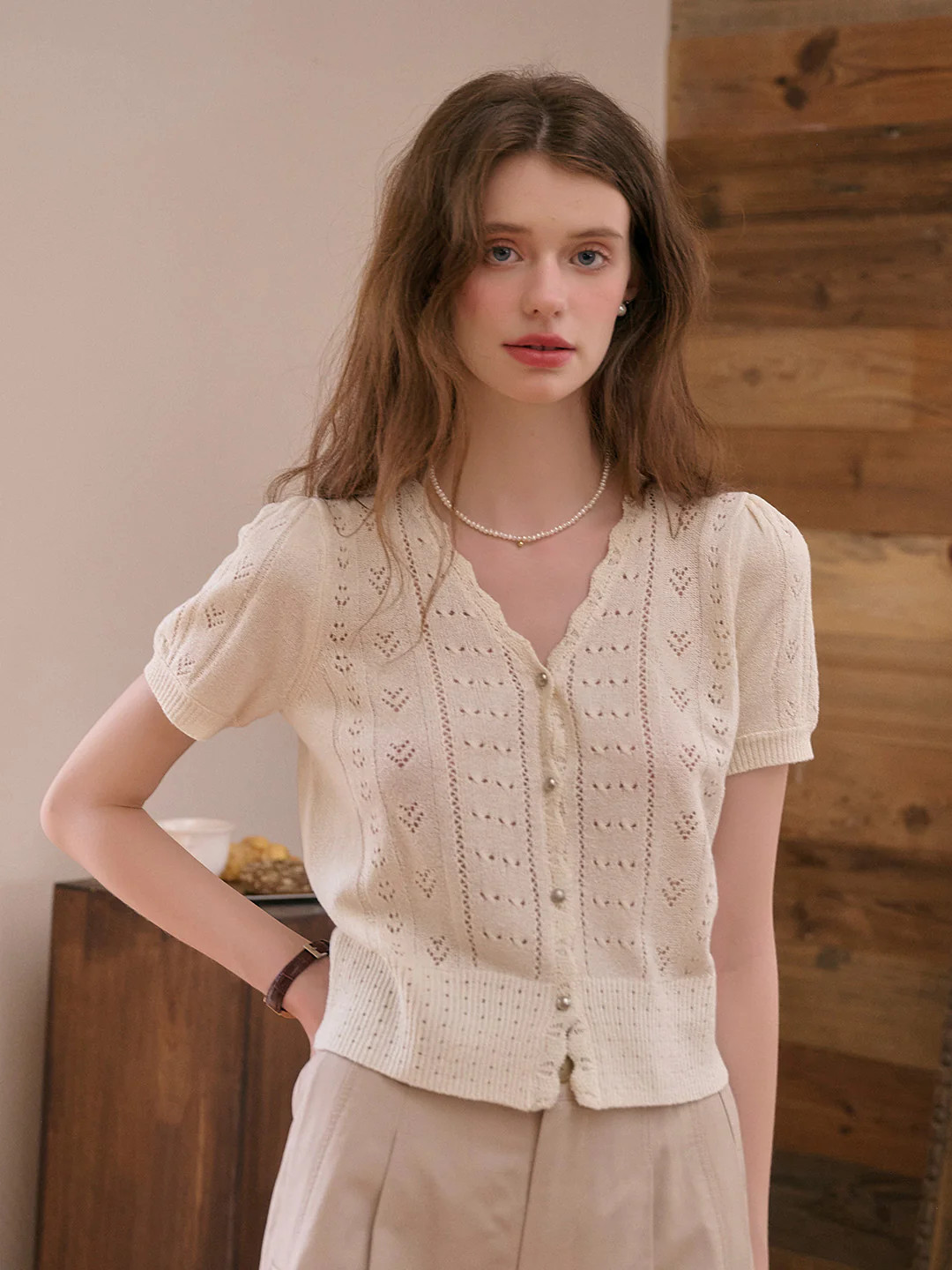 Harlow V-Neck Knit Cardigan | SimpleRetro