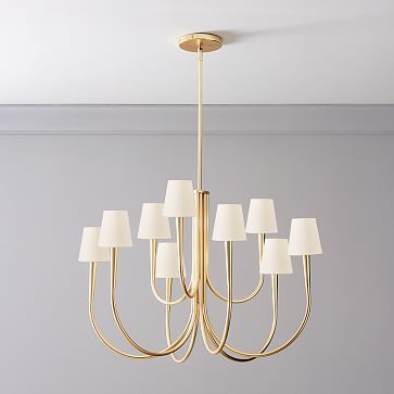 Swoop Arm Chandelier with Shades | West Elm (US)
