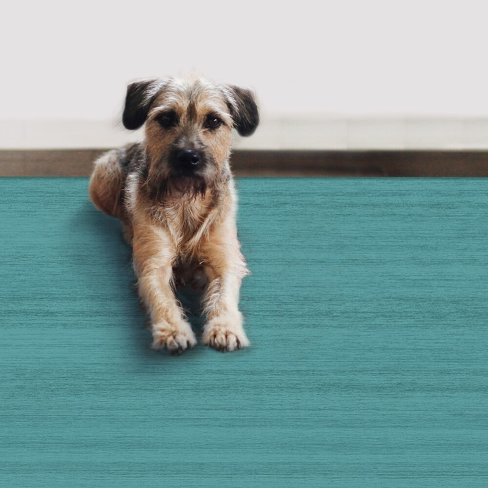 RUGGABLE Washable Indoor/Outdoor Stain Resistant Runner Rug Solid Textured Ocean Blue (2.5' x 7') (A | Bed Bath & Beyond