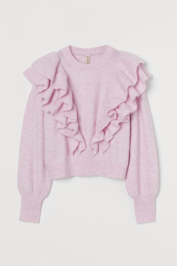 Knit Flounce-detail Sweater | H&M (US)