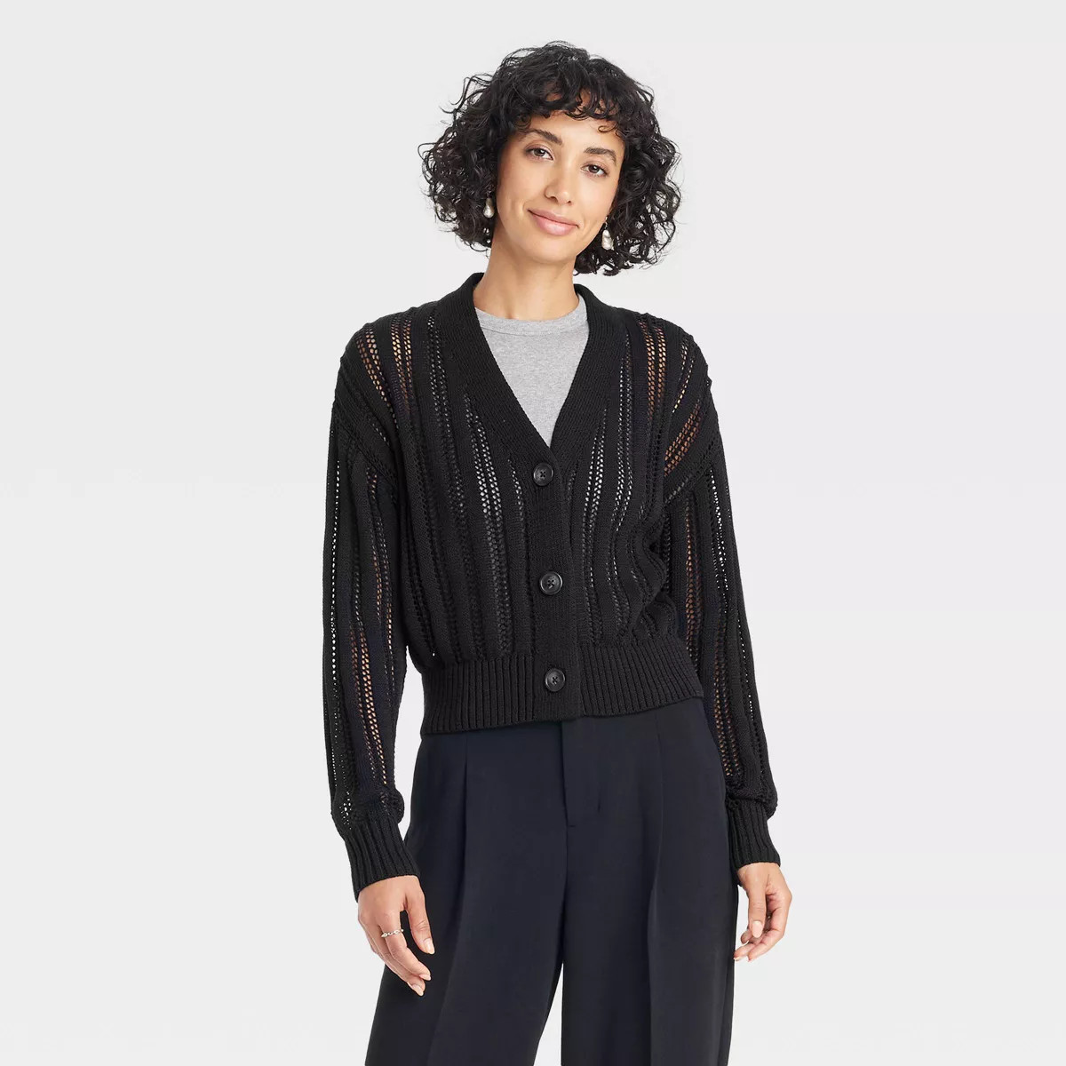 Women's Openwork Cardigan - A New Day™ | Target