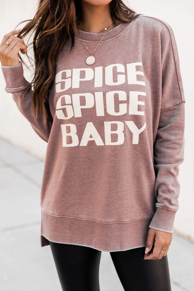 Spice Spice Baby Rust Graphic Sweatshirt, Extra Small - Pink Lily | Pink Lily
