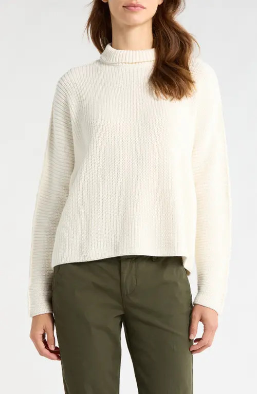 Frank & Eileen Montecito Turtleneck Sweater in Ivory at Nordstrom, Size Medium | Nordstrom