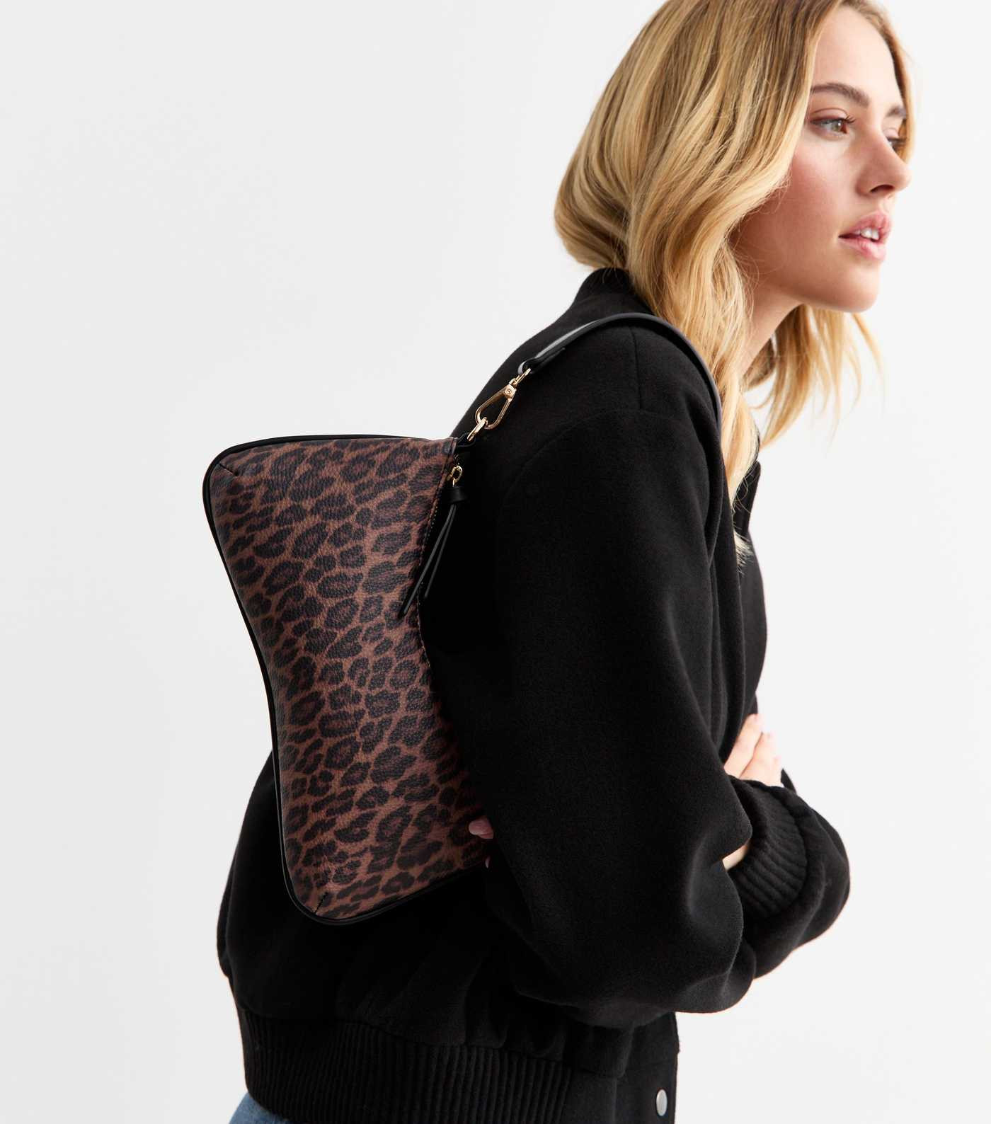 Brown Leopard Print Faux Leather Shoulder Bag
						
						Add to Saved Items
						Remove from S... | New Look (UK)