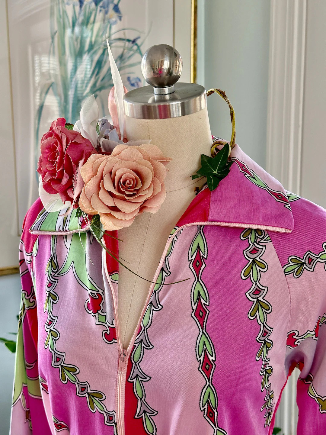 RARE 60's ICONIC PINK Maxi Dress/jacobsen's Dress/60's Dress/maxi Dress/pucci Style Dress/loungin... | Etsy (US)