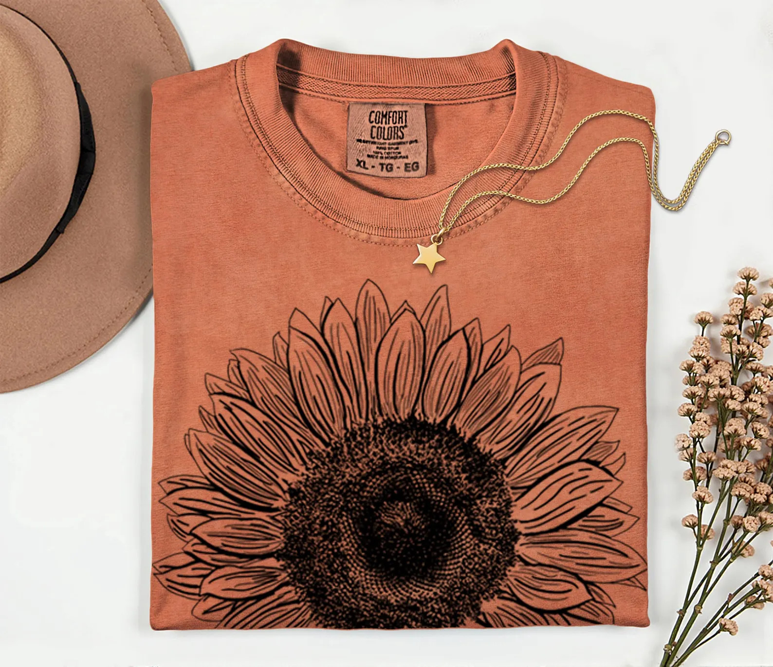 Hand Screen Printed Sunflower Comfort Colors T-Shirt - Nature Lover Gift | Etsy (Global)