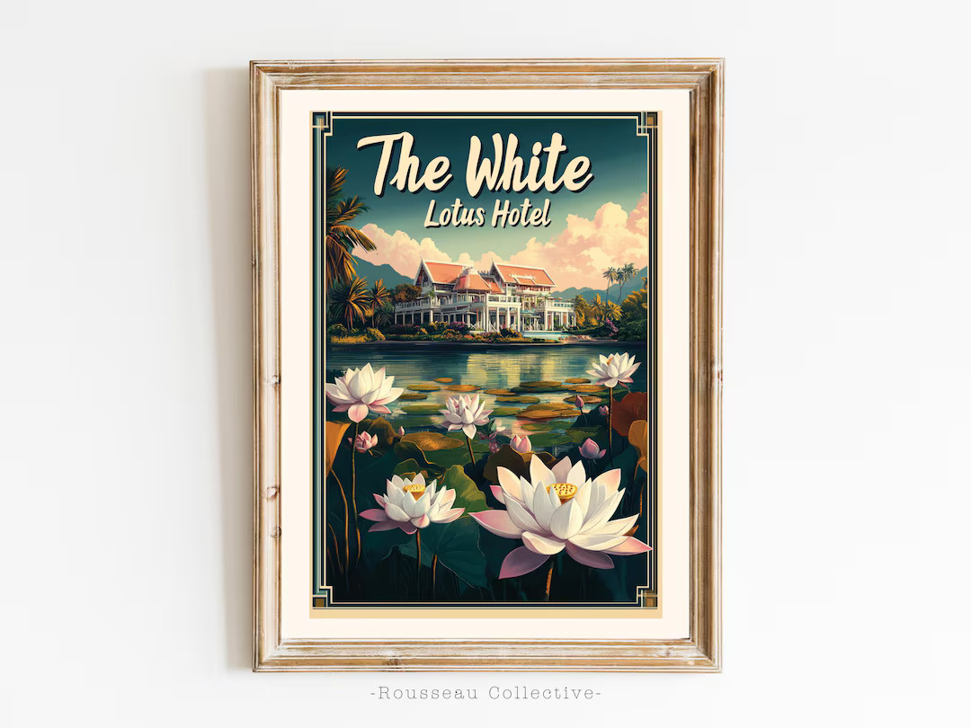 The White Lotus Hotel HBO Inspired Vintage Print – Tropical Boho Wall Decor, Exotic Art Poster,... | Etsy (US)