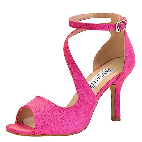 ELEGANTPARK HP2565 Hot Pink Sandals for Women Peep Toe High Heels for Women Ankle Strap Sandals Summer Prom Evening Party Dress Bridal Wedding Shoes US 10 | Amazon (US)