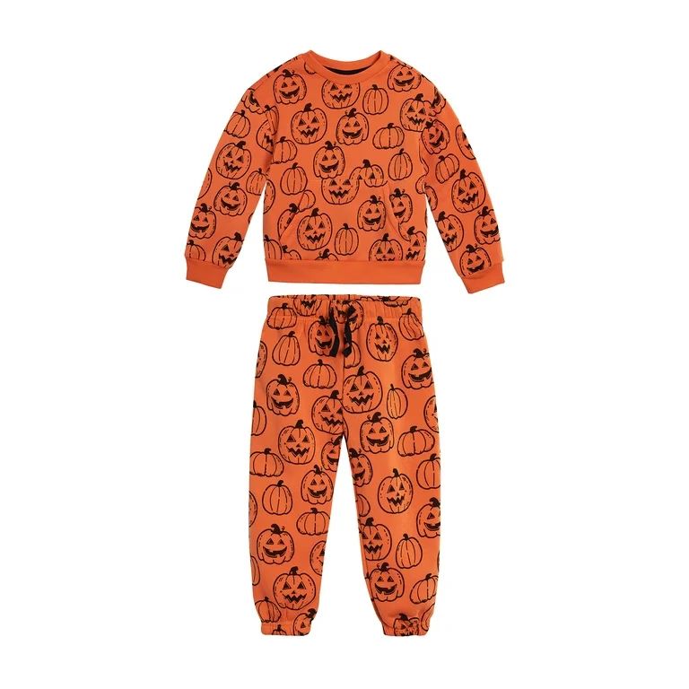 Wonder Nation Toddler Boy Halloween Sweat Set, Sizes 2T-5T | Walmart (US)