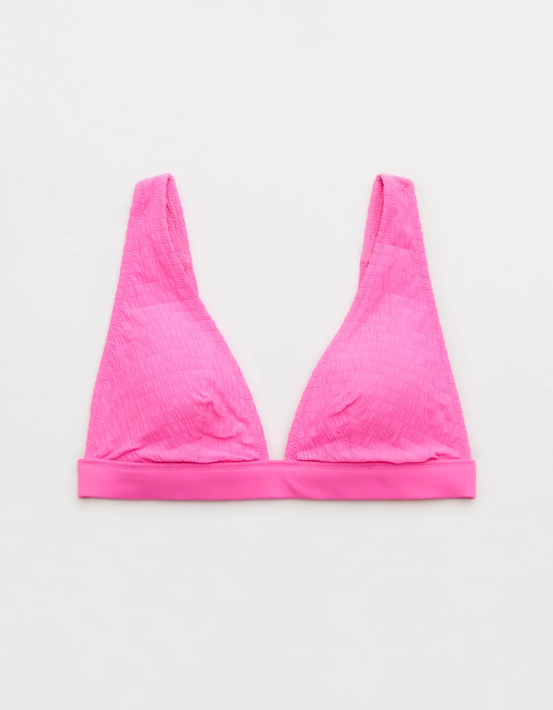 Aerie Banded Plunge Smocked Bikini Top | Aerie