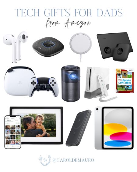 Remove the stress of finding the perfect gift for your techy husband, dad, uncle, or dad-in-law with these tech must-haves from Amazon: AirPods, iPad, Sony PlayStation, bluetooth tile tracker, Wii gaming console, and more!
#giftguideforhim #uniquegifts #electronicgadgets #affordablefinds

#LTKGiftGuide #LTKMens #LTKSeasonal