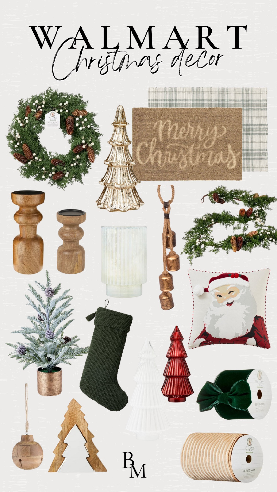 Walmart Christmas decor, walmart home decor finds, walmart holiday time, walmart my Texas home, santa throw pillow, christmas wreath, gold Christmas decor, white Christmas tree decor, green stockings

#LTKhome #LTKHoliday #LTKSeasonal