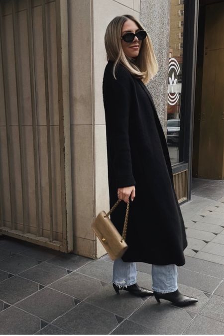 Black long sweater duster / coatigan 