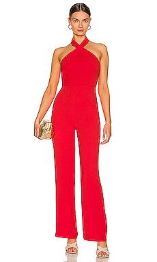 superdown Laurien Cross Front Jumpsuit in Red from Revolve.com | Revolve Clothing (Global)