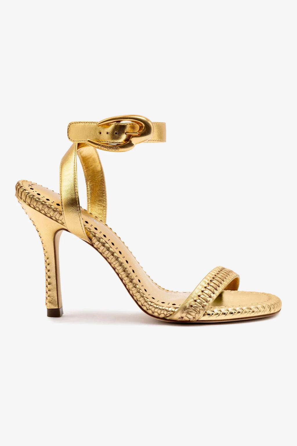 Verona Sandal In Gold Metallic Leather | Larroude