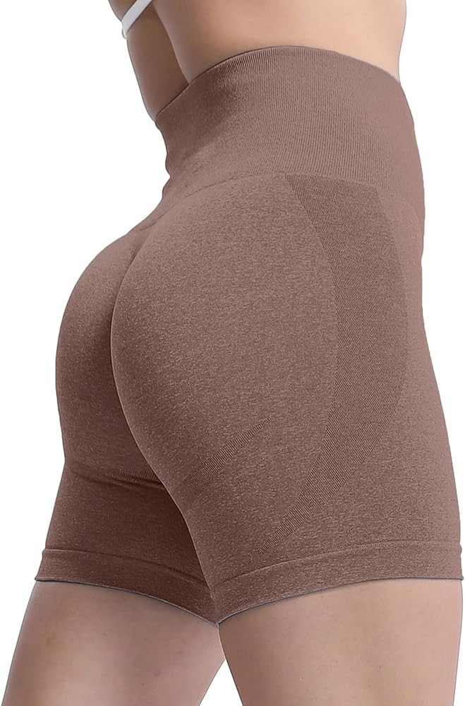 Aoxjox Contour Seamless Shorts for Women High Waist Workout Shorts Gym Biker Shorts Booty Running... | Amazon (US)