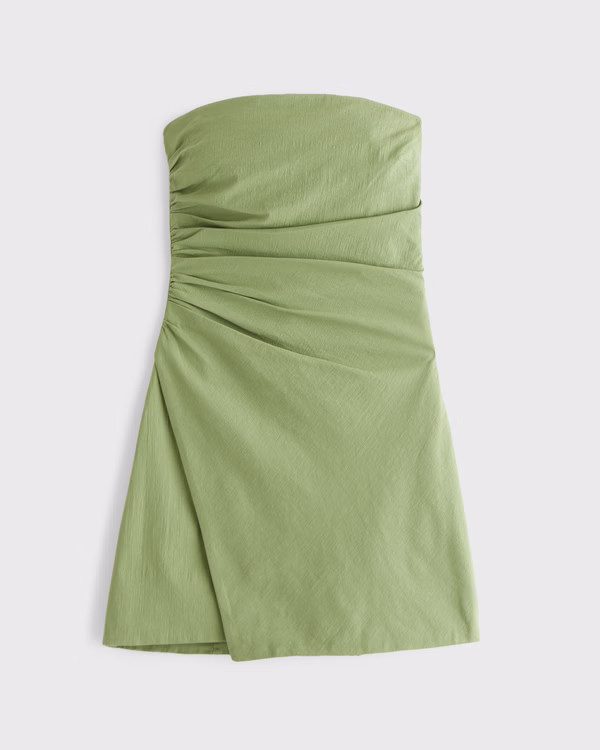 Strapless Asymmetrical Mini Dress | Abercrombie & Fitch (US)