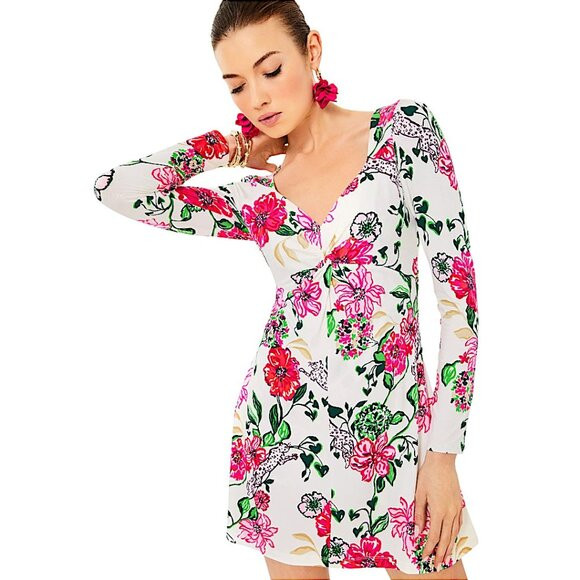 Lilly Pulitzer Anne Skirted Romper in Coconut Safari Sanctuary NWT - Size Large | Poshmark