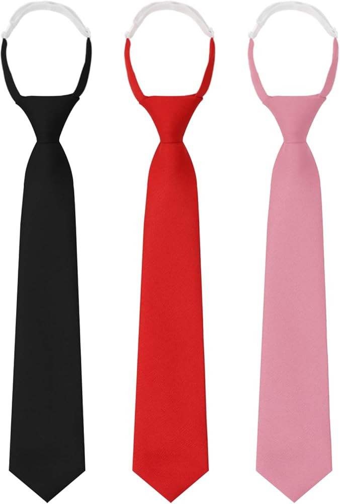 Black Tie for Women Pre-tied Adjustable Womens Ties 2.75" Skinny Neckties for Women School Unifor... | Amazon (US)