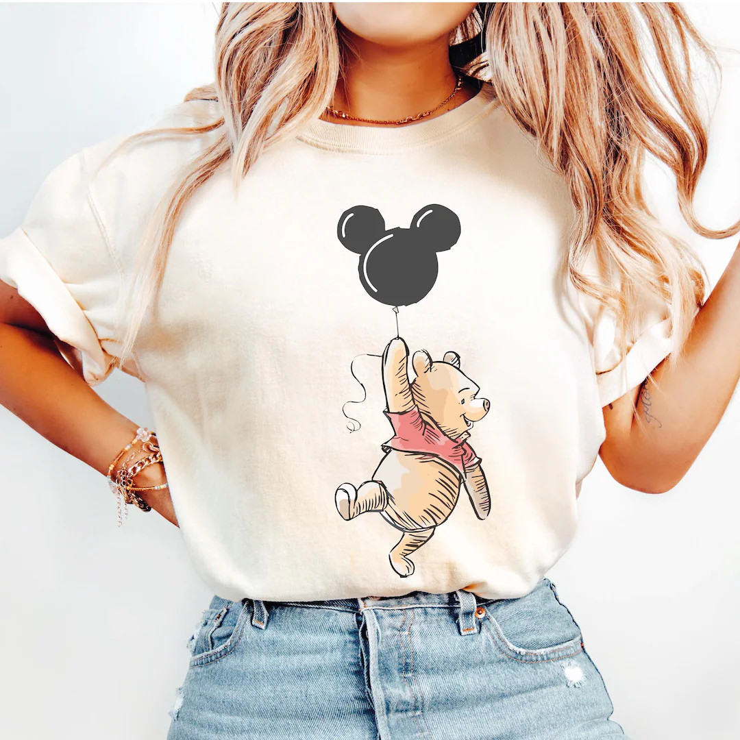 Retro Disney Winnie the Pooh Ears Comfort Colors® Shirt, the Pooh Shirt, Winnie the Pooh Shirt, ... | Etsy (US)