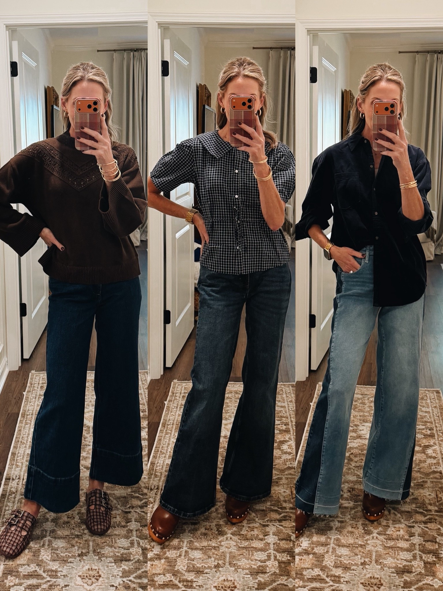Comment FALL for all the details 🍂 Old Navy fall new arrivals have officially entered the chat, and they are GOOD. Think cute fall work outfits, corduroy, chocolate brown sweaters, velvet pants, preppy prints, flattering fall dresses and the cutest tie-waist top. I styled several pieces with my favorite Walmart jeans to show how easy these are to mix into your closet. And just when you thought we were done… Old Navy Christmas pajamas. 🎄 Yep. I went there. Which one are you grabbing first?
