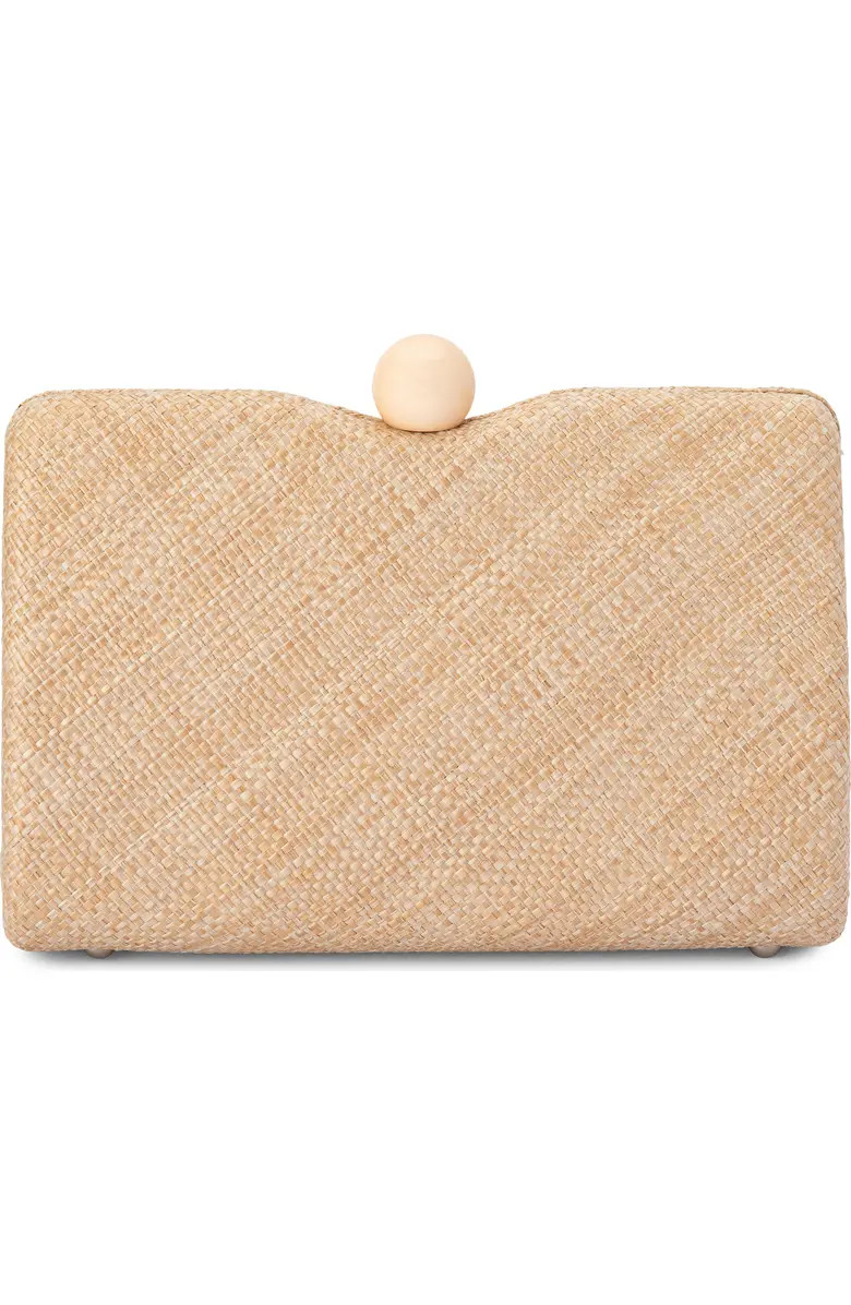 Olga Berg Cece Straw Woven Box Clutch | Nordstrom | Nordstrom