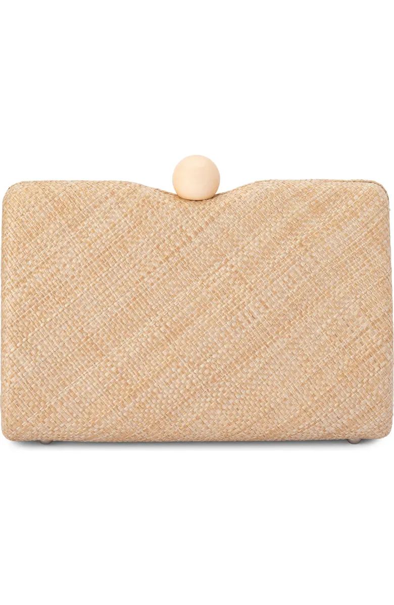 Cece Straw Woven Box Clutch | Nordstrom