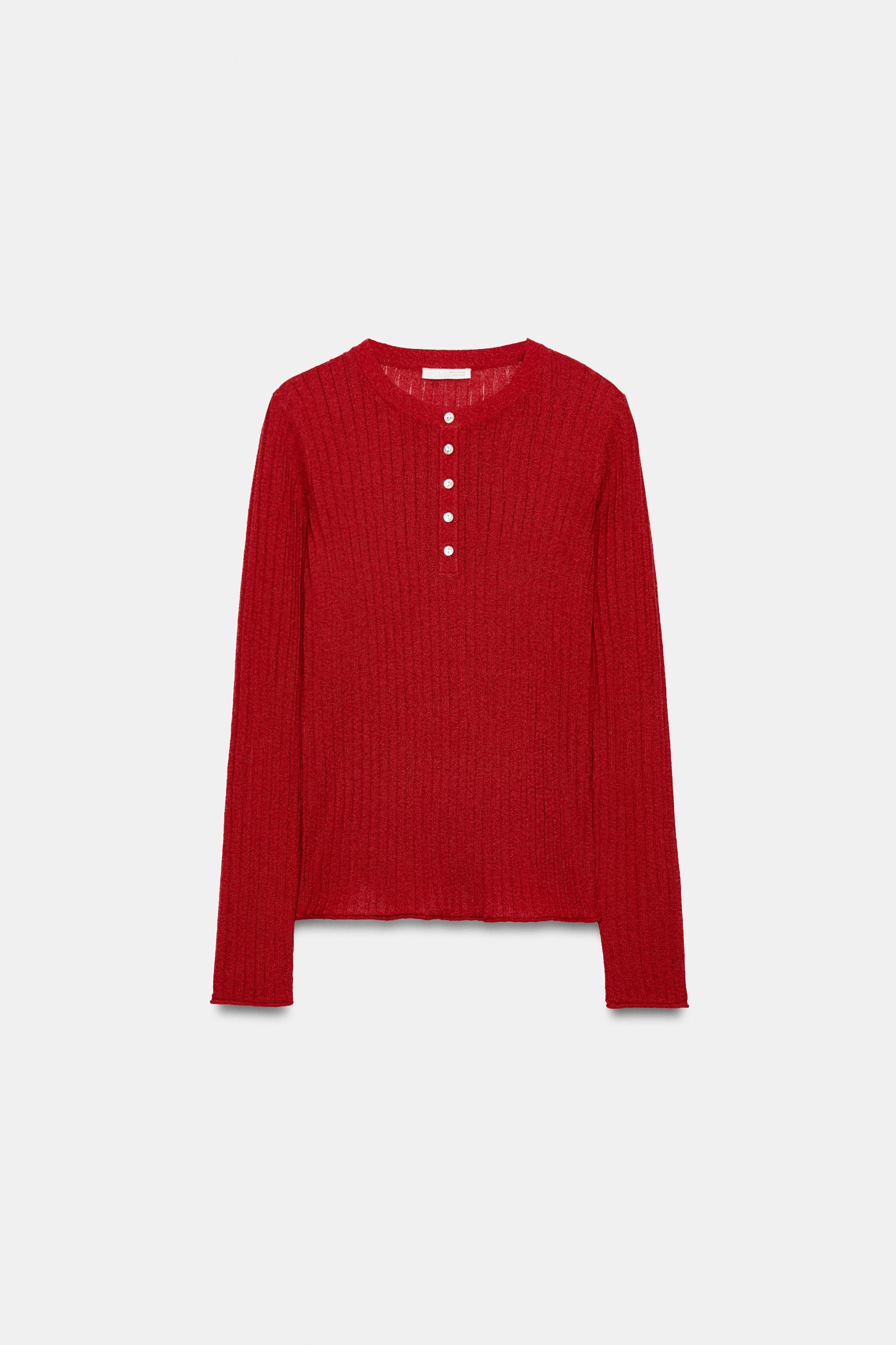 BUTTONED HENLEY T-SHIRT | Zara US