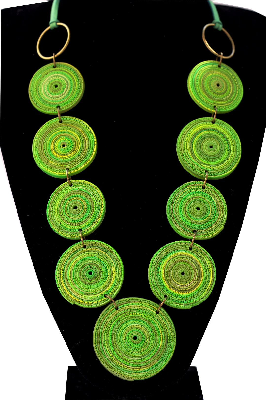 Green Artisan Necklace, Handmade Boho Necklace, Long Chunky Necklace, Big Large Necklace, Stateme... | Etsy (US)