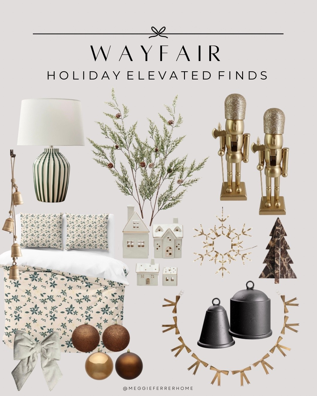 My favorite holiday elevated finds from @Wayfair 🤎
Warm metals, soft neutrals, sculptural décor, and those subtle festive touches that still feel timeless.

I rounded up everything I’m loving for the season — ornaments, bedding, bells, cozy accents, and pieces that add that warm designer look without the price tag ✨

#ad #wayfair # wayfairpartner

holiday decor | elevated holiday finds | neutral Christmas | warm modern style | sculptural holiday pieces | cozy seasonal styling | Wayfair finds | designer look for less | winter home decor inspo | neutral festive decor


#LTKHoliday #LTKHome #LTKGiftGuide
