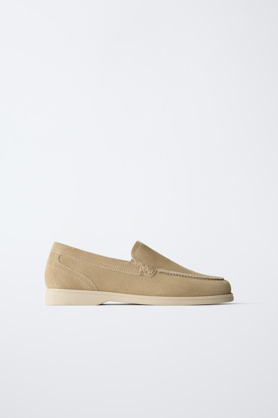 LEATHER DECK SHOES | Zara US