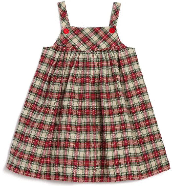 Pippa & Julie Kids' Plaid Dress & Long Sleeve T-Shirt Set | Nordstromrack | Nordstrom Rack
