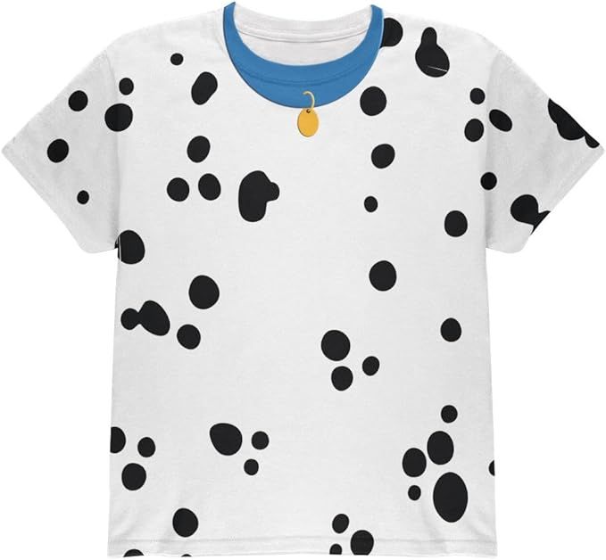 Halloween Dalmatian Costume Red Collar All Over Youth T Shirt | Amazon (US)