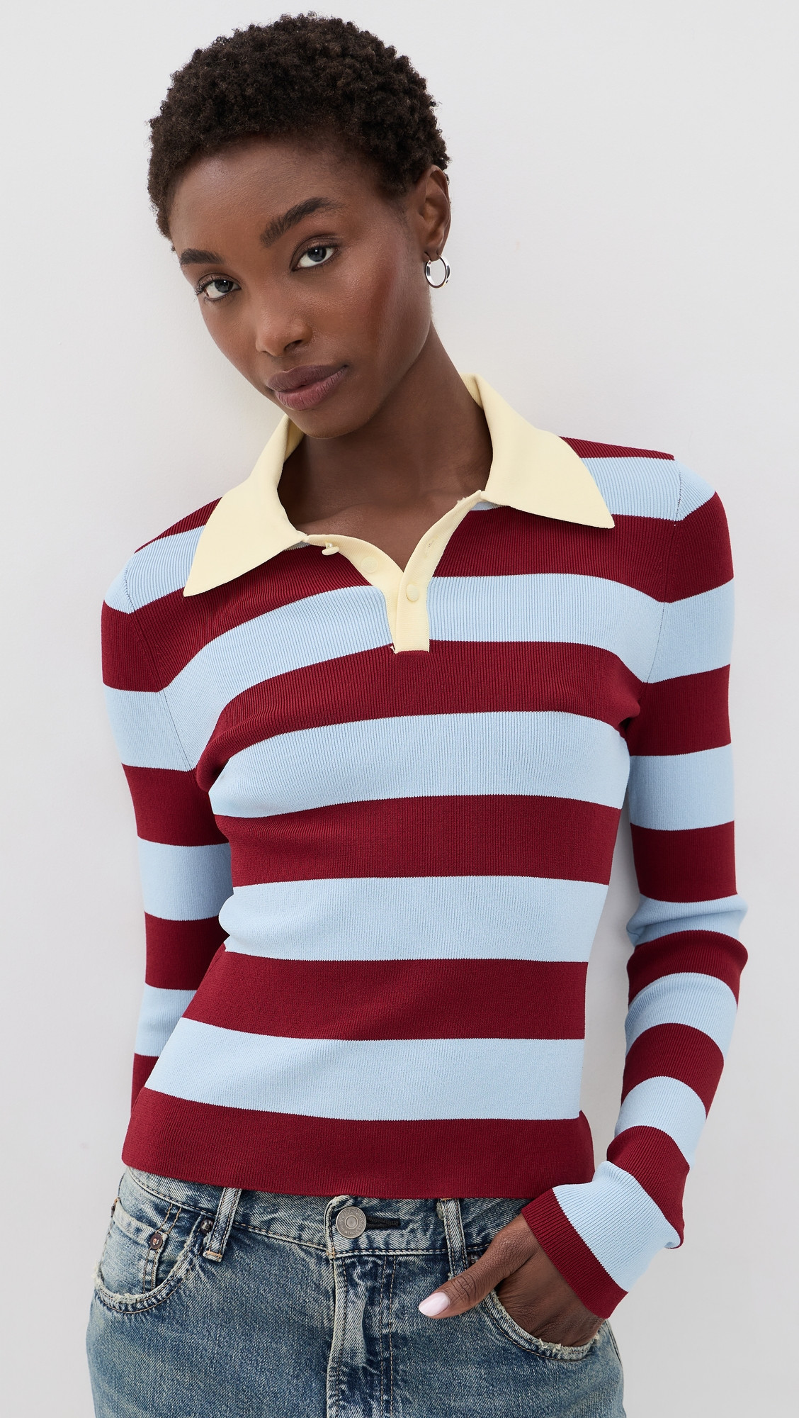 Solid & Striped The Debra Top Sangria/Nordic Fog S | Shopbop