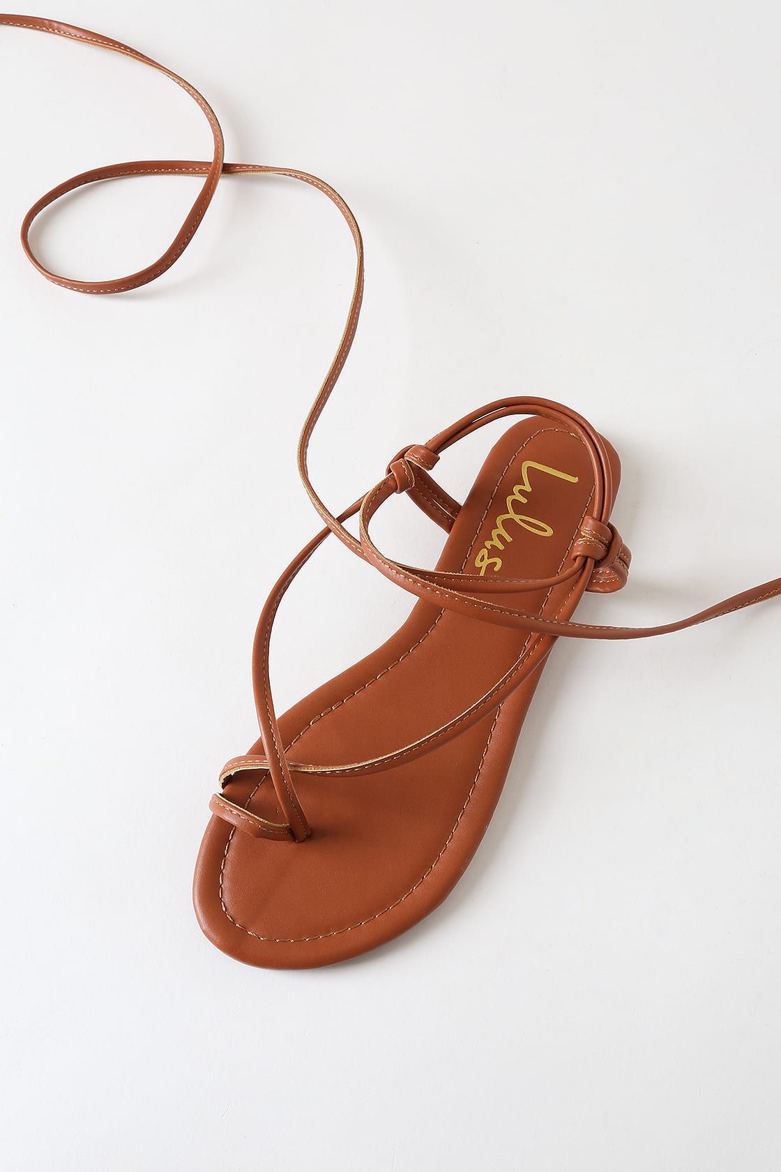 Micah Tan Lace-Up Flat Sandals | Lulus (US)