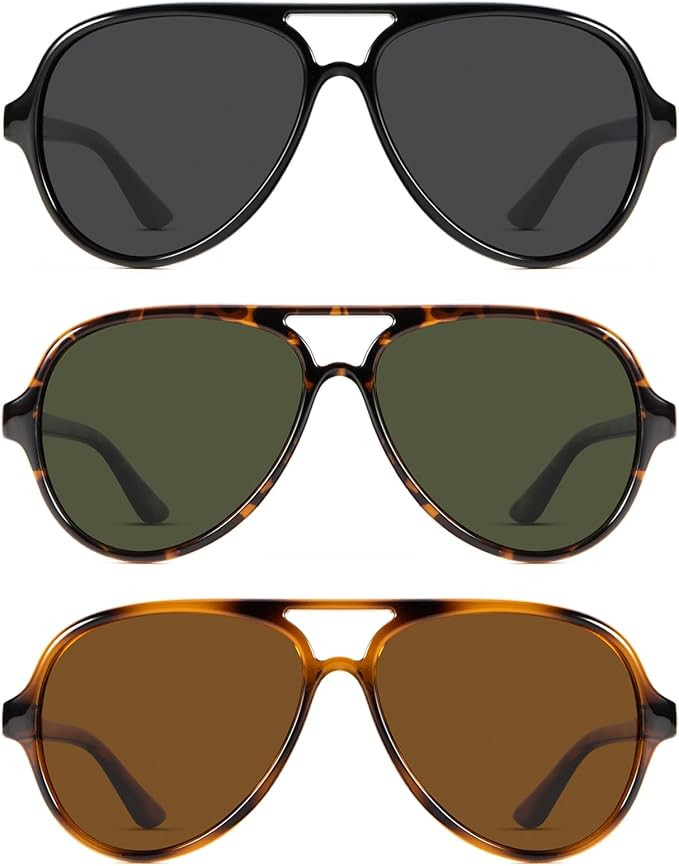 Polarized Sunglasses for Women, Womens Sunglasses Polarized for Shopping, Driving, 3PACKS | Amazon (US)