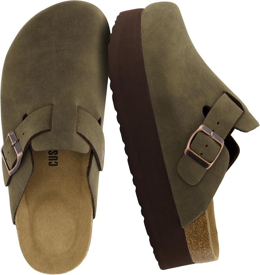 CUSHIONAIRE Loom Platform Clogs for Women, Stylish Vegan Suede Closed Toe Womens Clogs with Adjus... | Amazon (US)