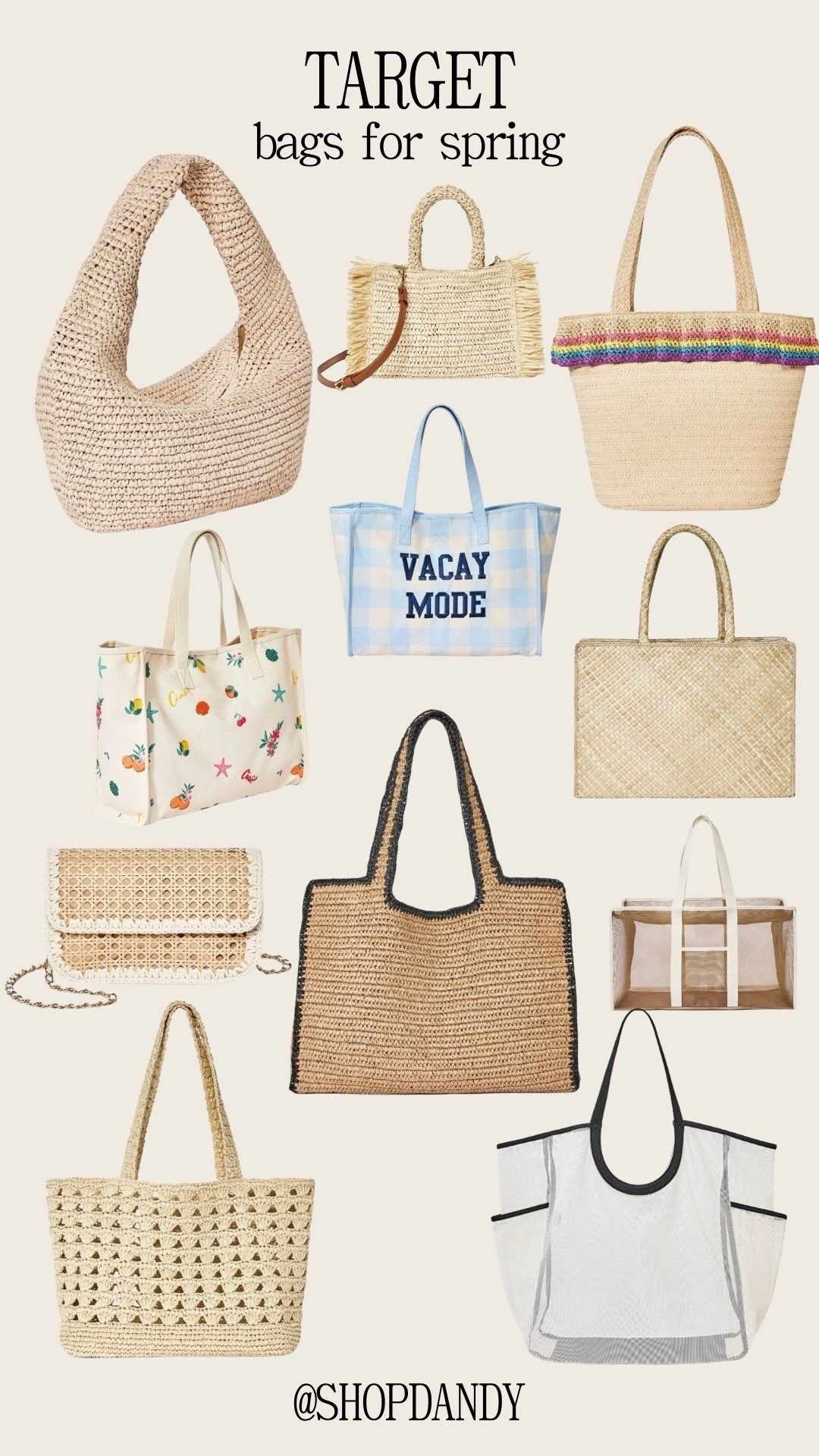 Target has so many cute straw and mesh bags right now that would be perfect for your next tropical vacay! 

#LTKootd #LTKSeasonal #LTKTravel