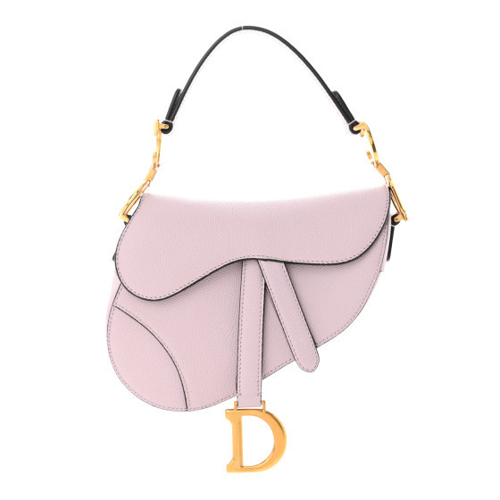 Grained Calfskin Mini Saddle Bag Light Pink | FASHIONPHILE (US)