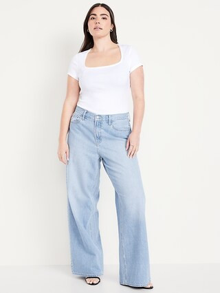 Mid-Rise Wow Baggy Wide-Leg Jeans | Old Navy (US)