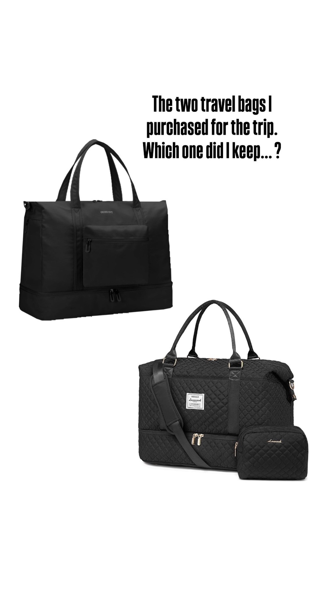 I wanted a big easy bag to carryon for my trip to Japan. So I picked both of these to try. Both comparable in price and size. Follow along to see which one I kept. I did like both! 

#LTKmomlife #LTKTravel #LTKActive