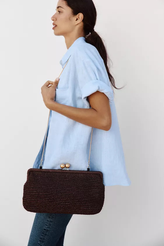 WOVEN CLUTCH BAG | Zara US