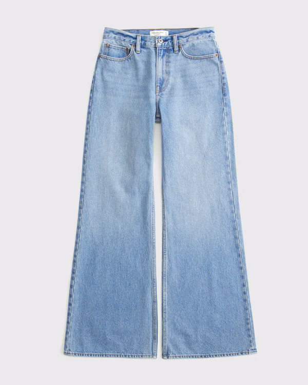 Women's Mid Rise Baggy Bootcut Jean | Women's Clearance | Abercrombie.com | Abercrombie & Fitch (US)