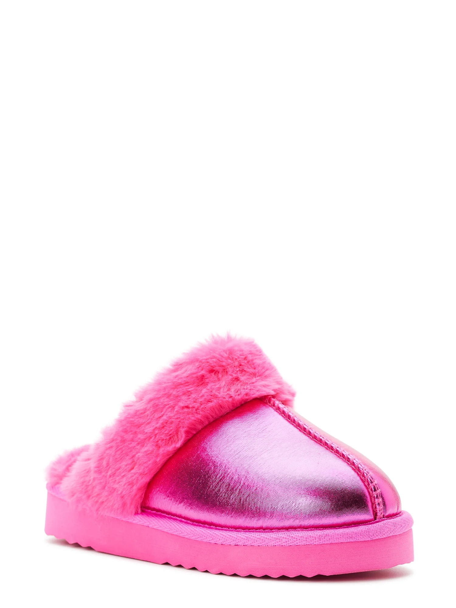 Wonder Nation Girls Metallic Scuff Slippers, Sizes 13/1-6 | Walmart (US)