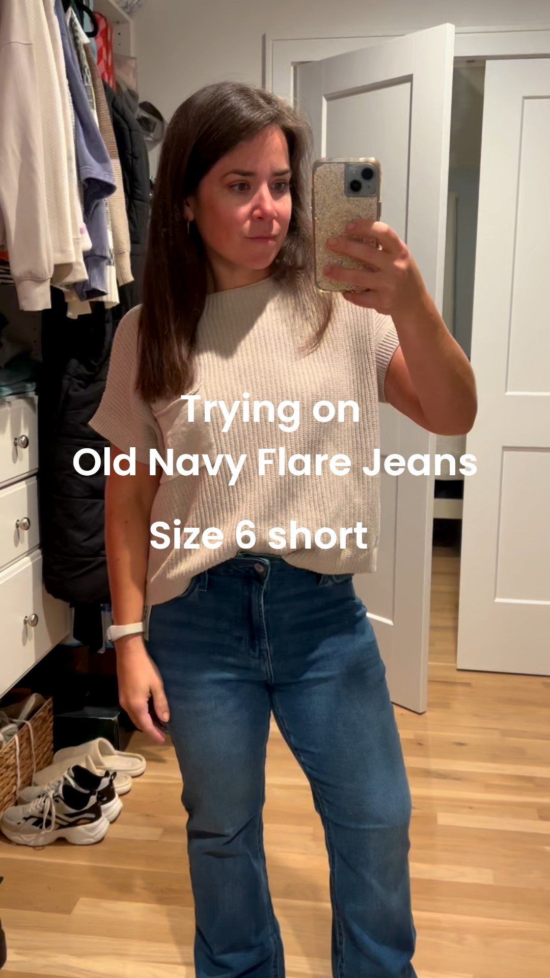 Trying out these Old Navy flare jeans for the first time and I think they are a win! I was able to get them on sale- and Old Navy is great when it comes to frequent sales 🙌 

I am wearing a 6 short. I am 5ft tall and would probably need a shoe with a little more heal so they don’t drag. The size 6 has a little room in the waist but fits great in the legs. I am 130lbs for reference with a curvy lower bottom. 

Paired with some thrifted Steve Madden boots and a sweater top from a small boutique. Similar tops linked 🔗

#LTKPetite #LTKFindsUnder50