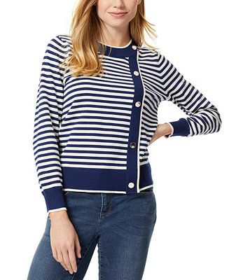Women's Striped Sweater with Buttons | Macys (US)